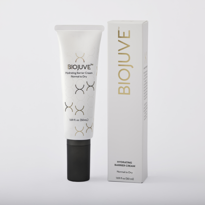 Biojuve product with tube and box on a white background