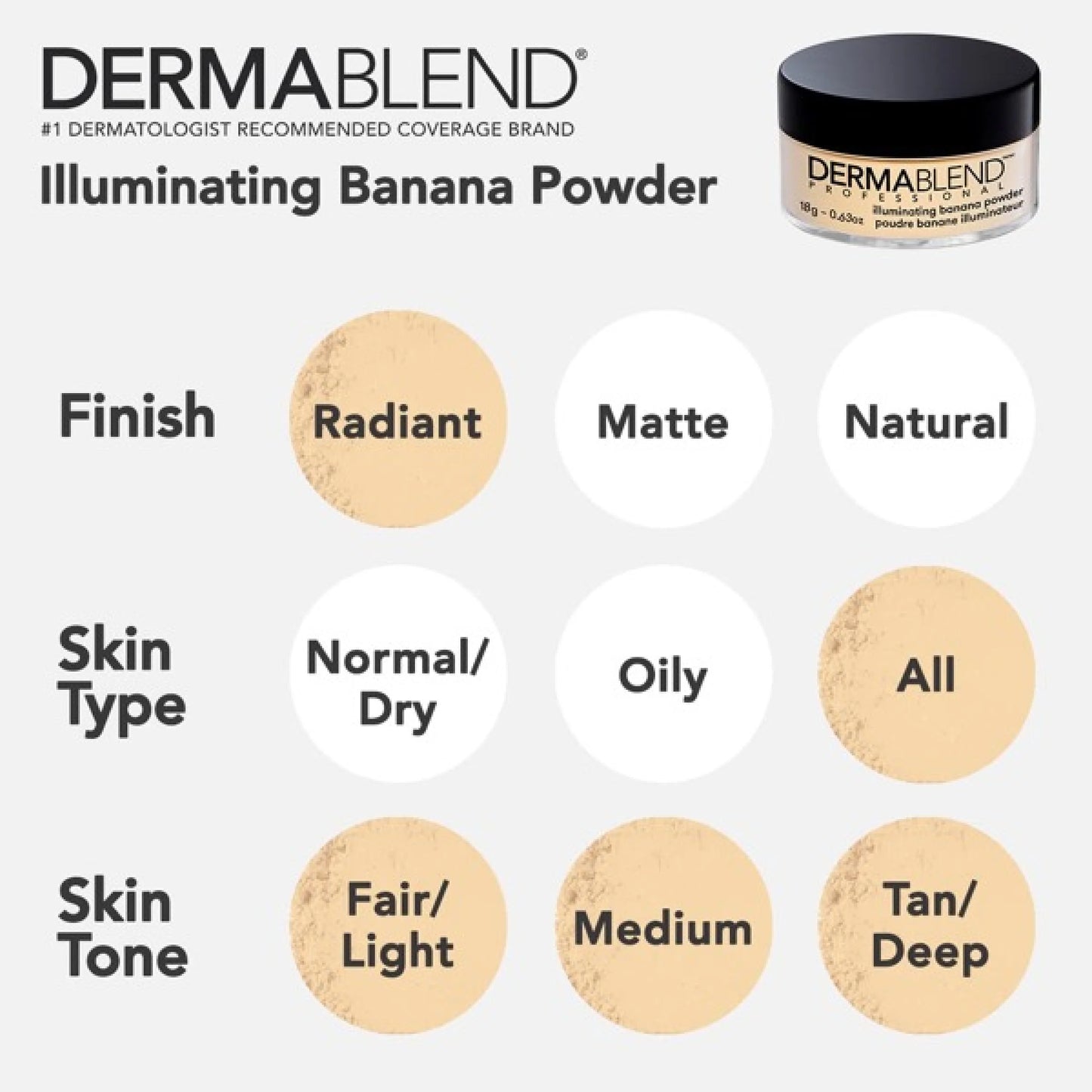 Dermablend Illuminating Banana Powder Face Powder Dermablend