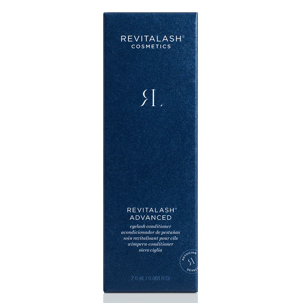Revitalash Advanced eyelash conditioner packaging on a white background