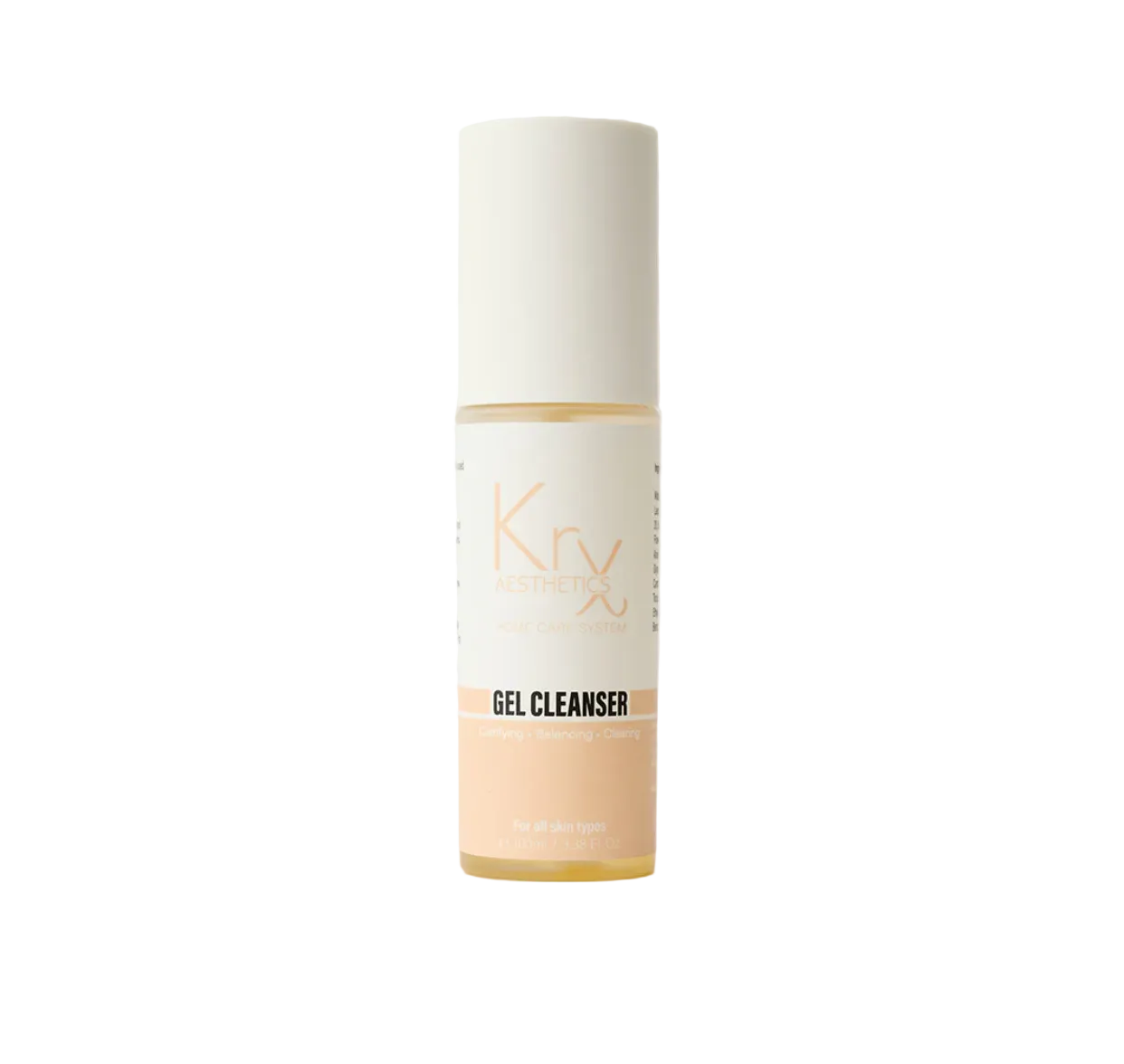 KrX Aesthetics Glow Gel Cleanser on white back ground