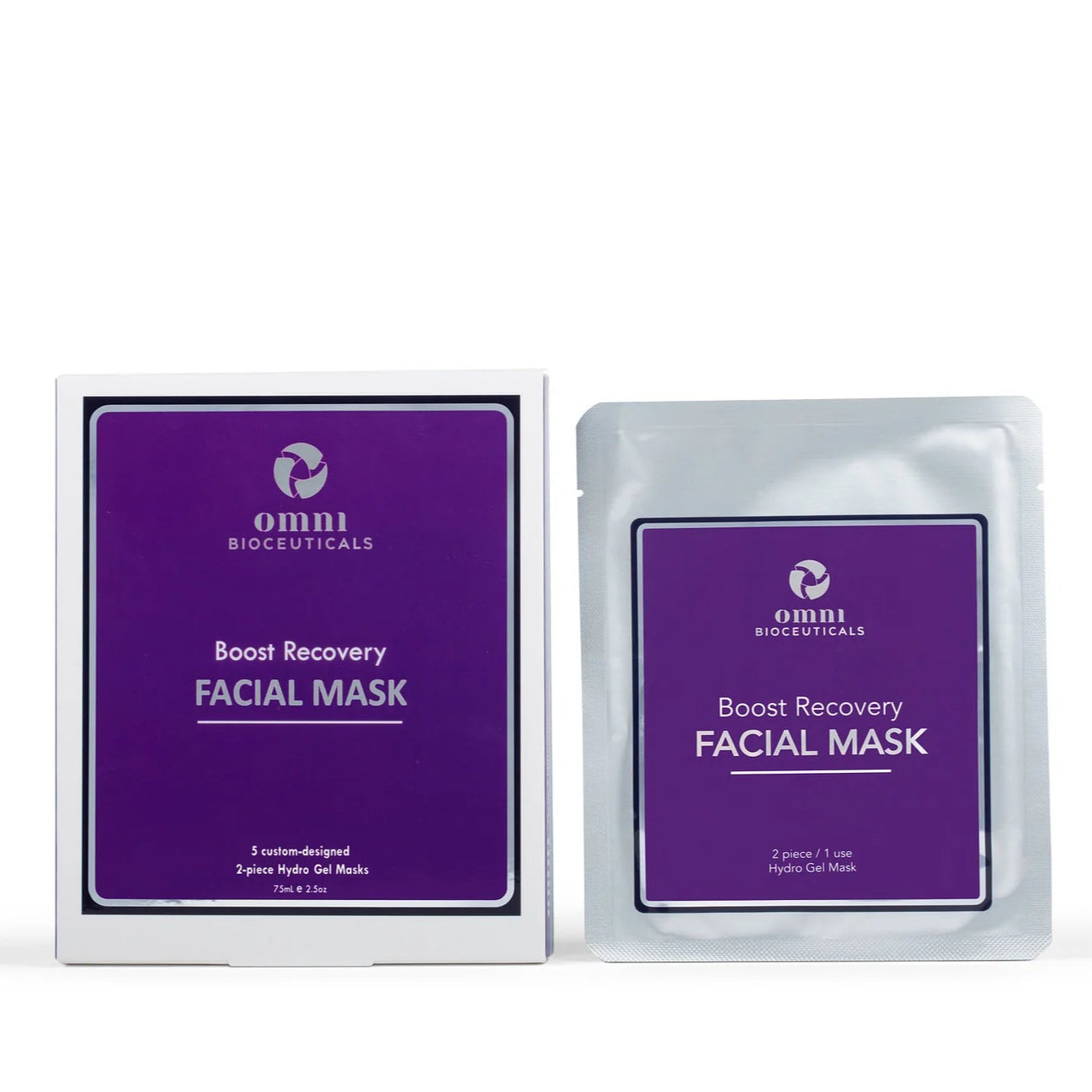 Omni Bioceuticals Boost Recovery Facial Mask - 5 Pack Skin Care Masks & Peels Omni Bioceuticals