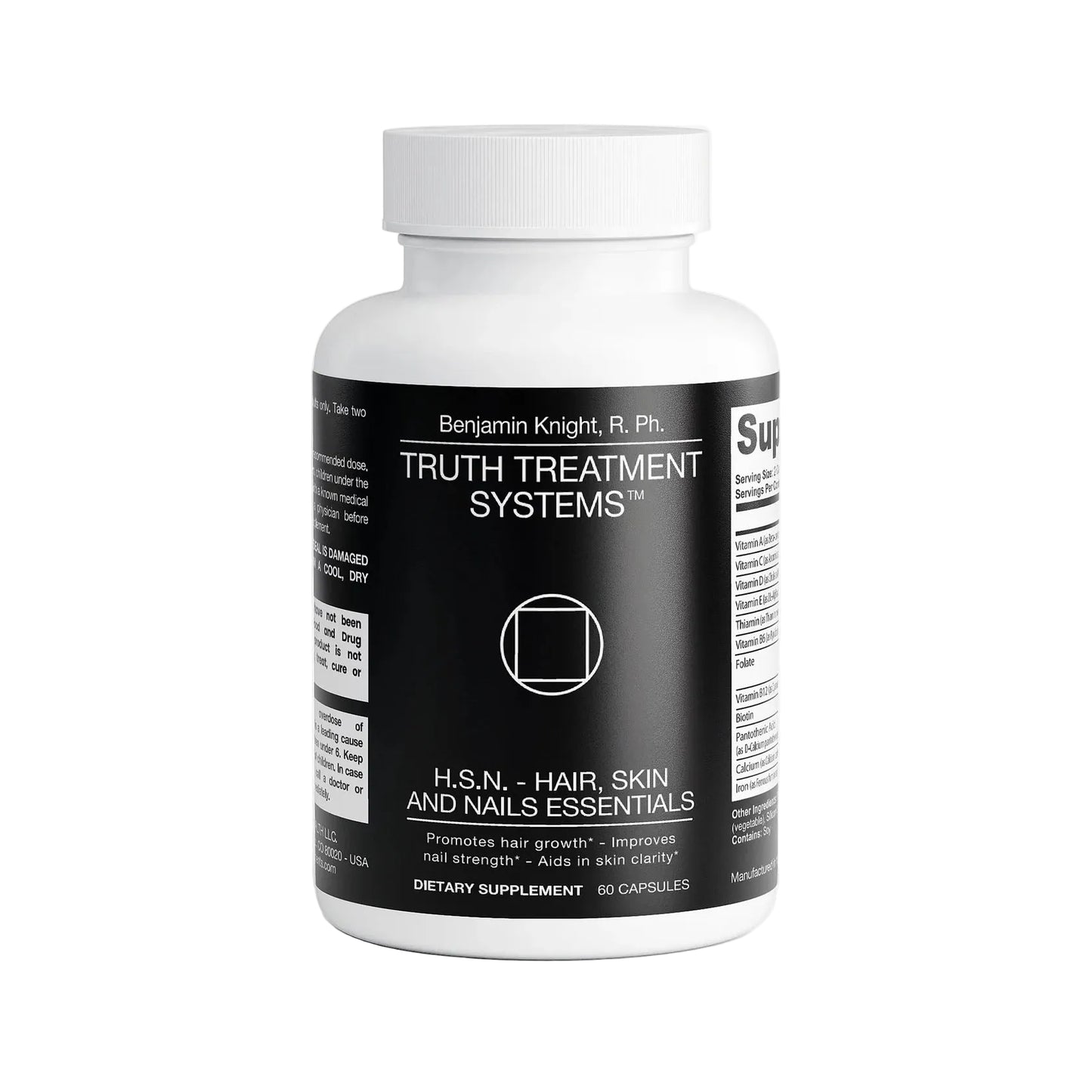 Truth Treatment Systems H.S.N. - Hair, Skin and Nails Essentials on white background