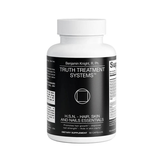 Truth Treatment Systems H.S.N. - Hair, Skin and Nails Essentials on white background