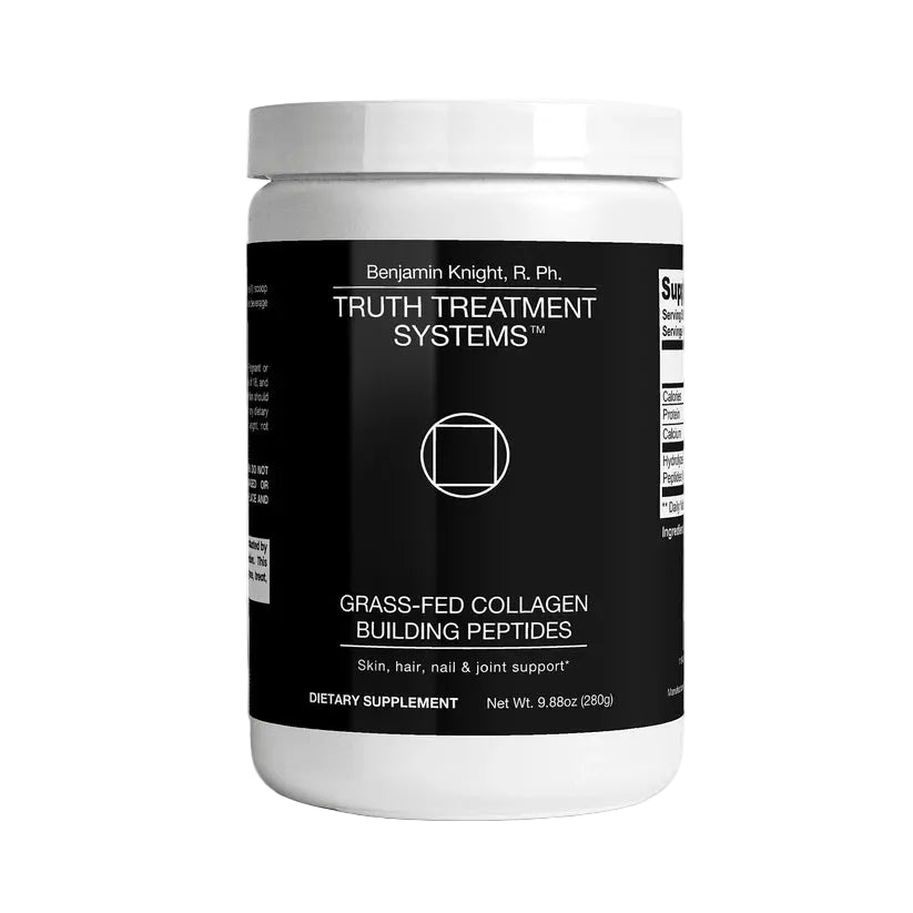 Truth Treatment Systems Grass-Fed Collagen Building Peptides on white background