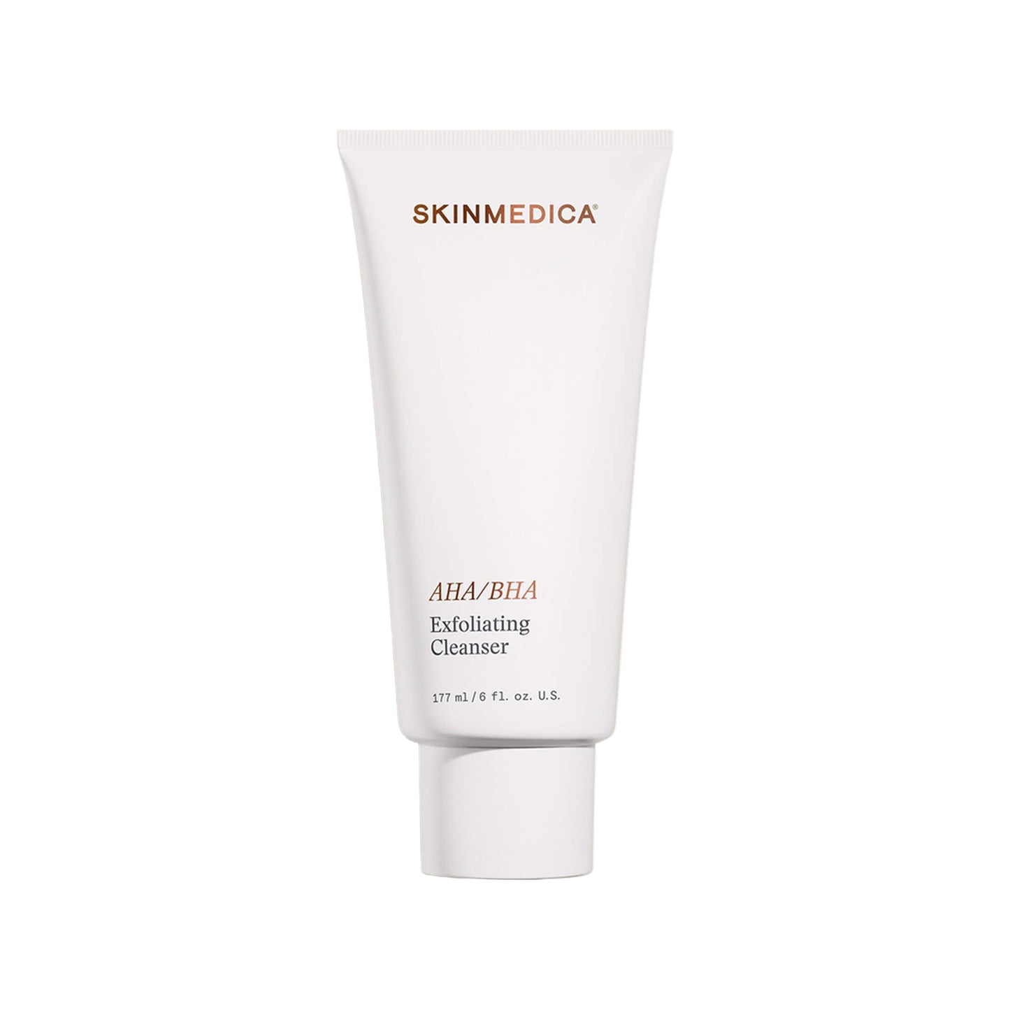 SkinMedica AHA/BHA Exfoliating Cleanser tube on a white background
