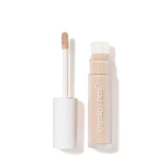 Jane Iredale concealer with applicator on a white background