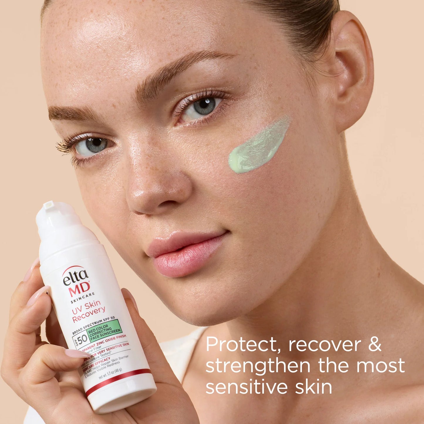 EltaMD UV Skin Recovery Red Color Correcting Green Tint Broad Spectrum SPF 50 Tinted Sunscreen EltaMD