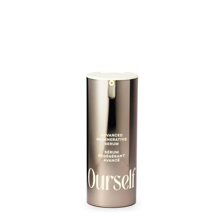 Skincare serum bottle labeled 'Ourself' on a white background