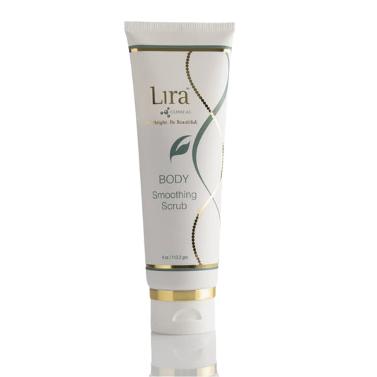 Lira Body Smoothing Scrub tube on a white background