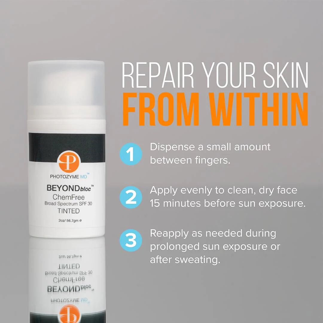 Photozyme MD BEYONDbloc ChemFree Broad Spectrum SPF 30 TINTED