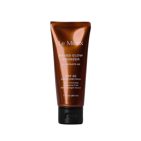 Le Mieux Naked Glow Bronzer - SPF 50 on white background