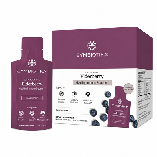 Cymbiotika Liposomal Elderberry on white background