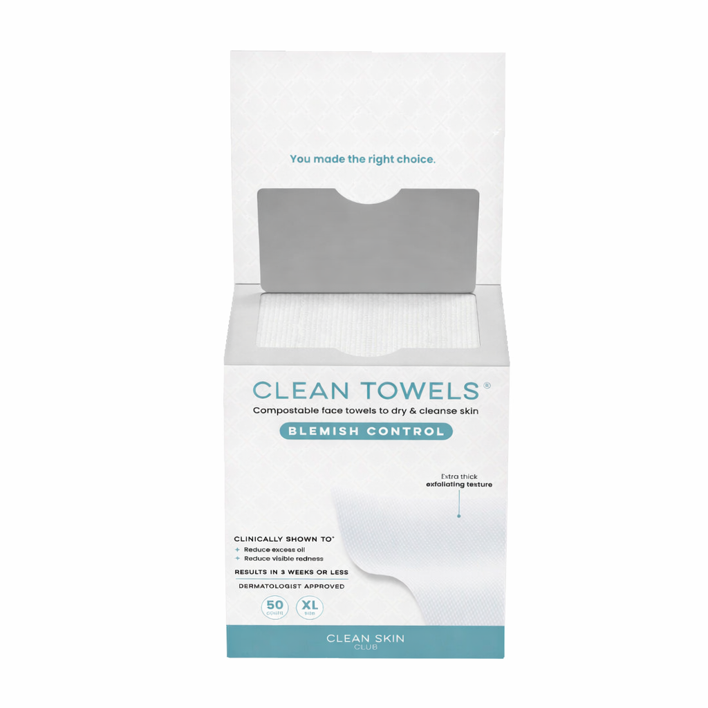 Clean Skin Club Towels Clean Towels Blemish Control on white background