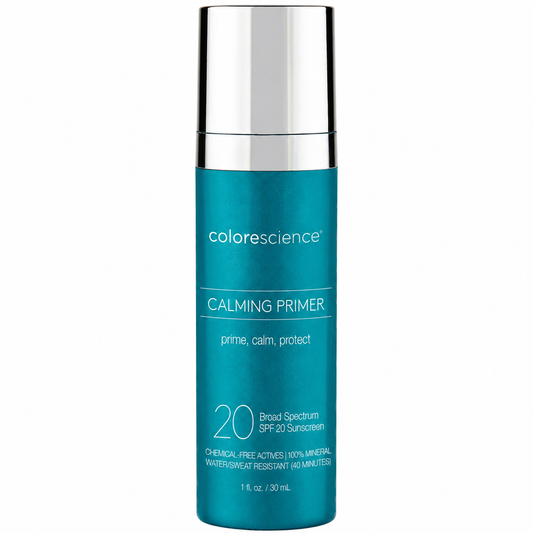 Colorescience Calming Primer SPF 20 on white background