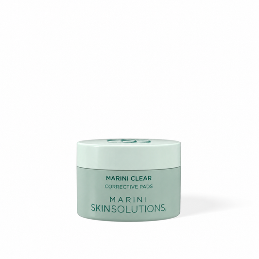 Marini Skin Solutions Clear Corrective Pads jar on white background