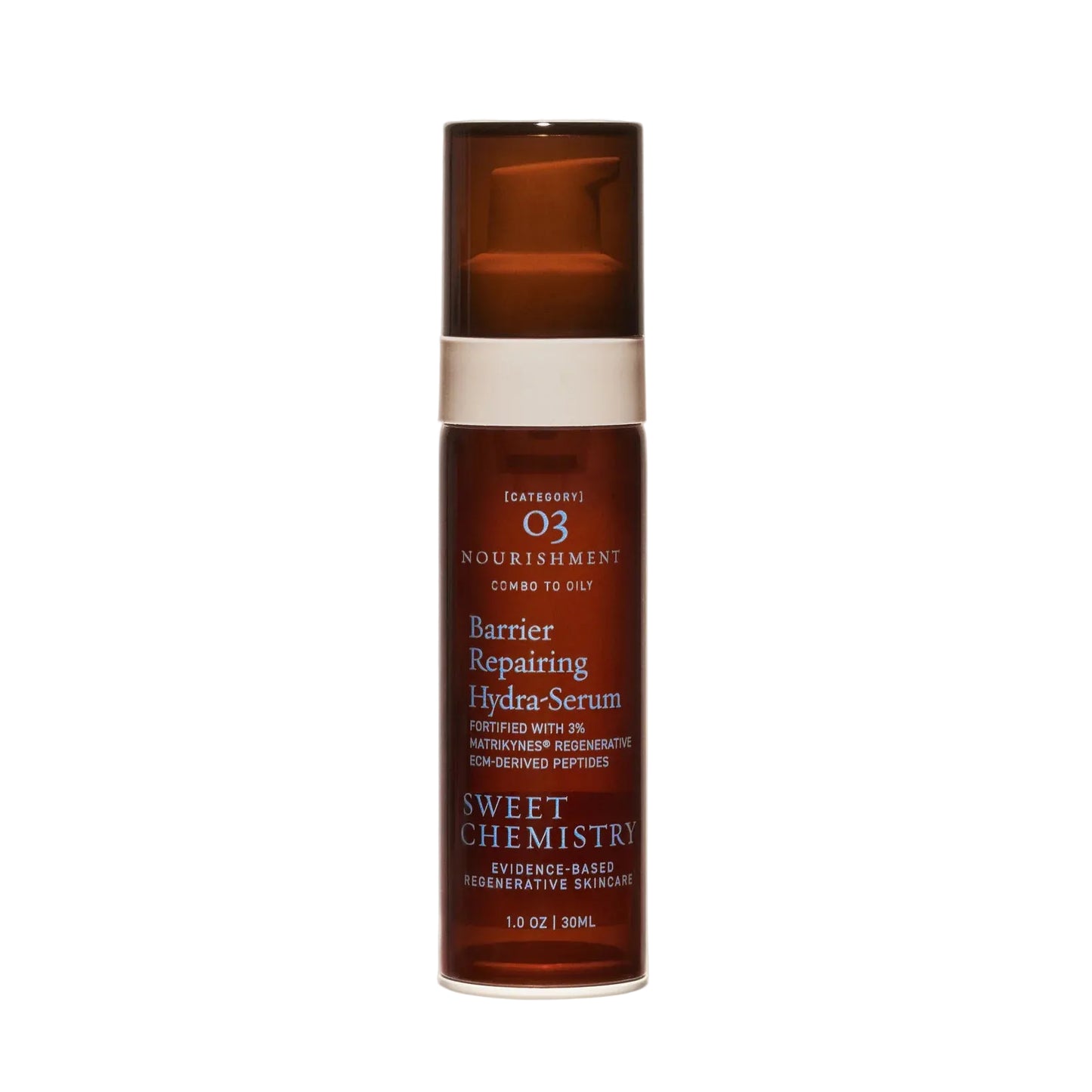Sweet Chemistry Barrier Repairing Hydra-Serum on white background