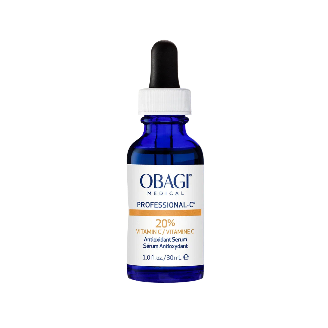 Obagi Medical Professional-C serum bottle on a light gray background
