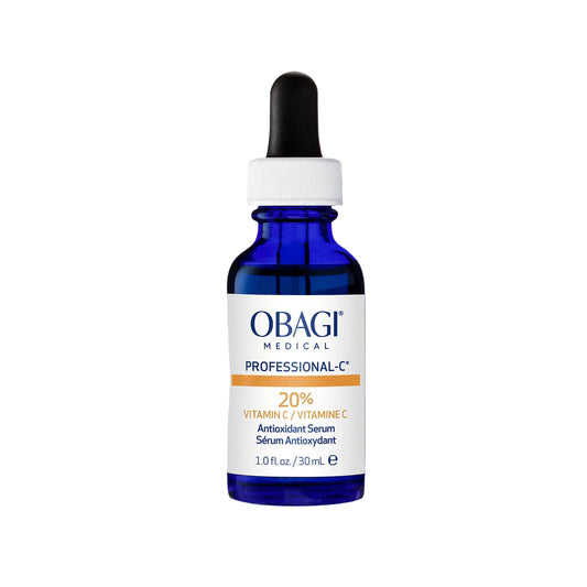 Obagi Medical Professional-C serum bottle on a light gray background