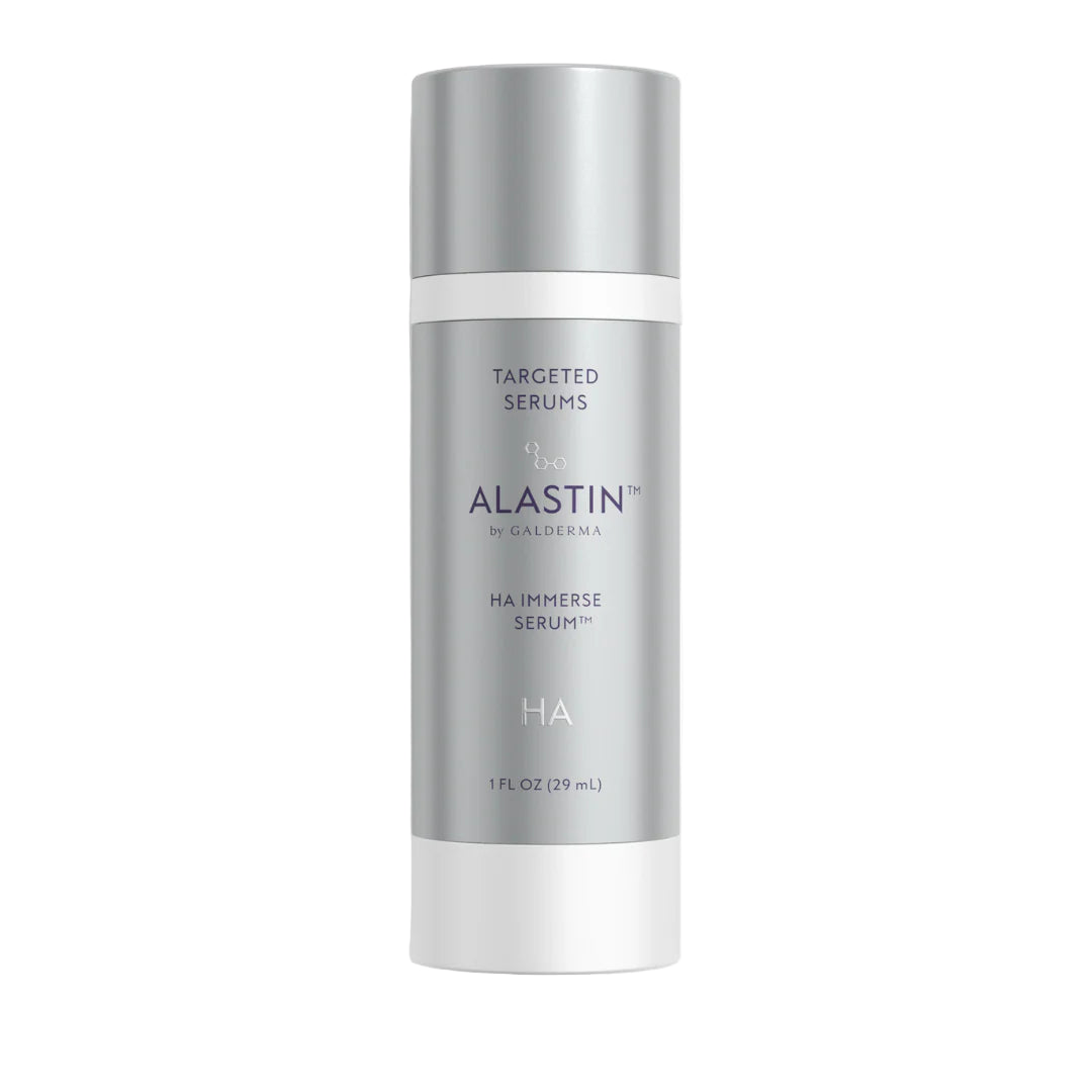 Alastin skincare serum bottle on a white background