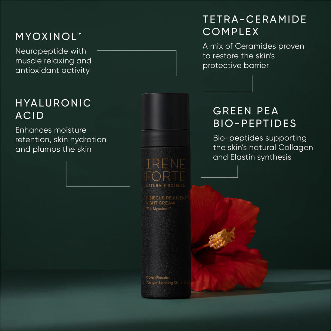 Irene Forte Hibiscus Night Cream with Myoxinol