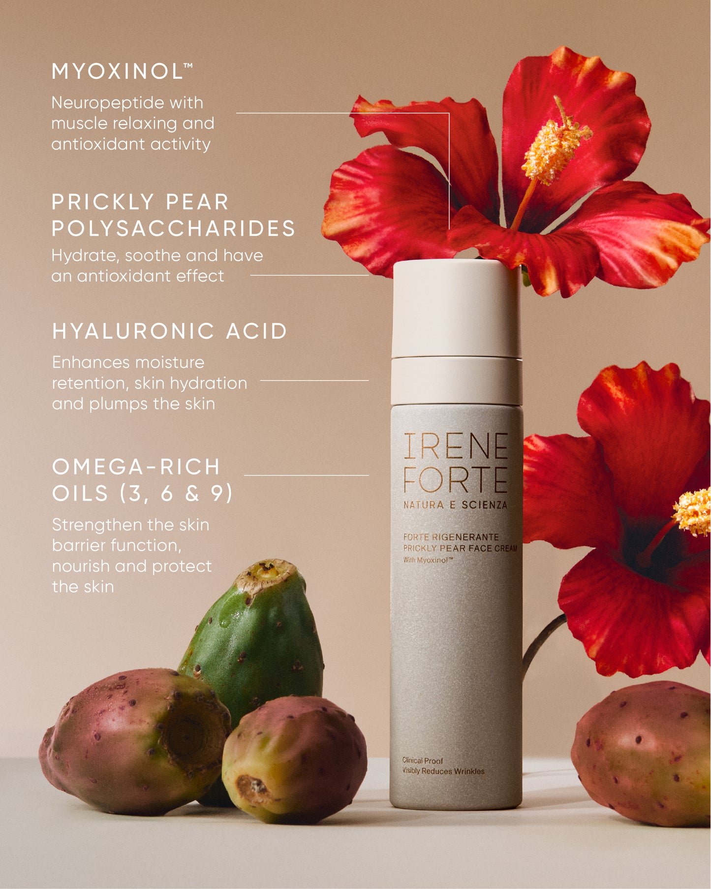 Irene Forte Prickly Pear Face Cream with Myoxinol