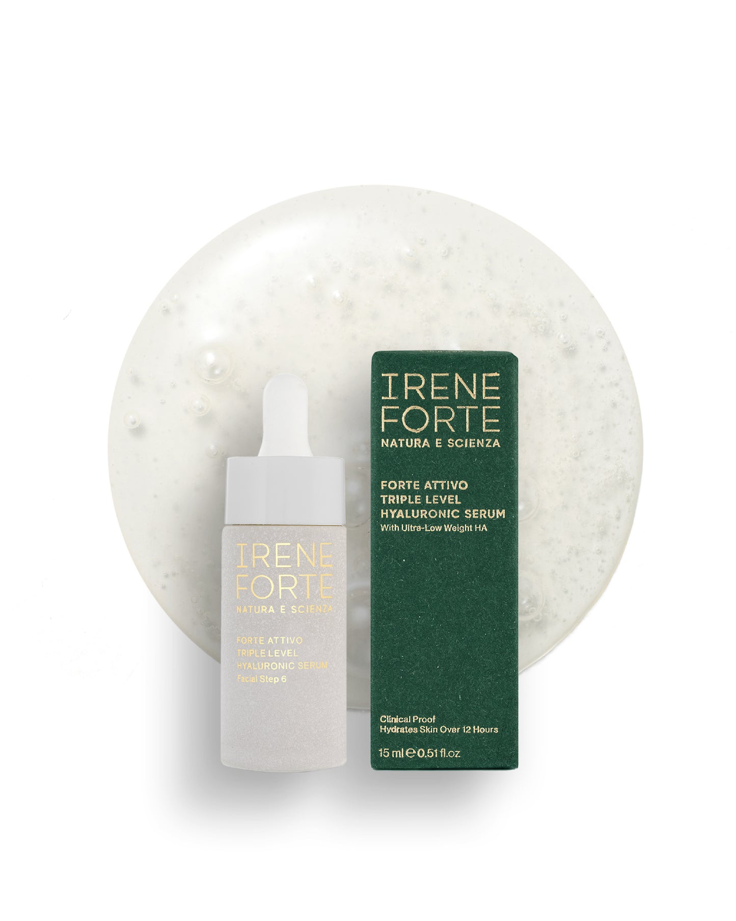 Irene Forte Skincare Triple Level Hyaluronic Serum on white background