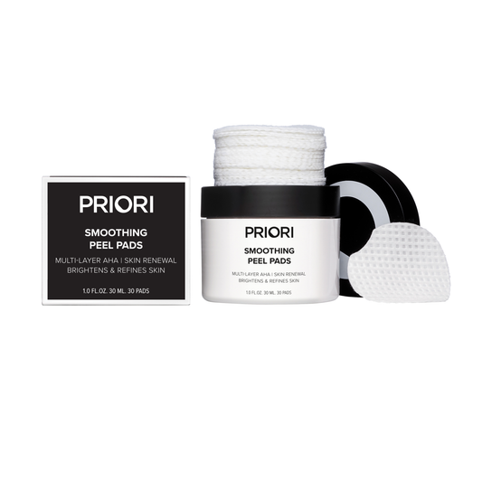 PRIORI Smoothing Peel Pads on white background