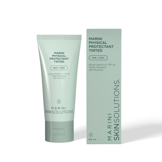 Marini Skin Solutions Marini Physical Protectant SPF 45 Tinted fair to light on white background