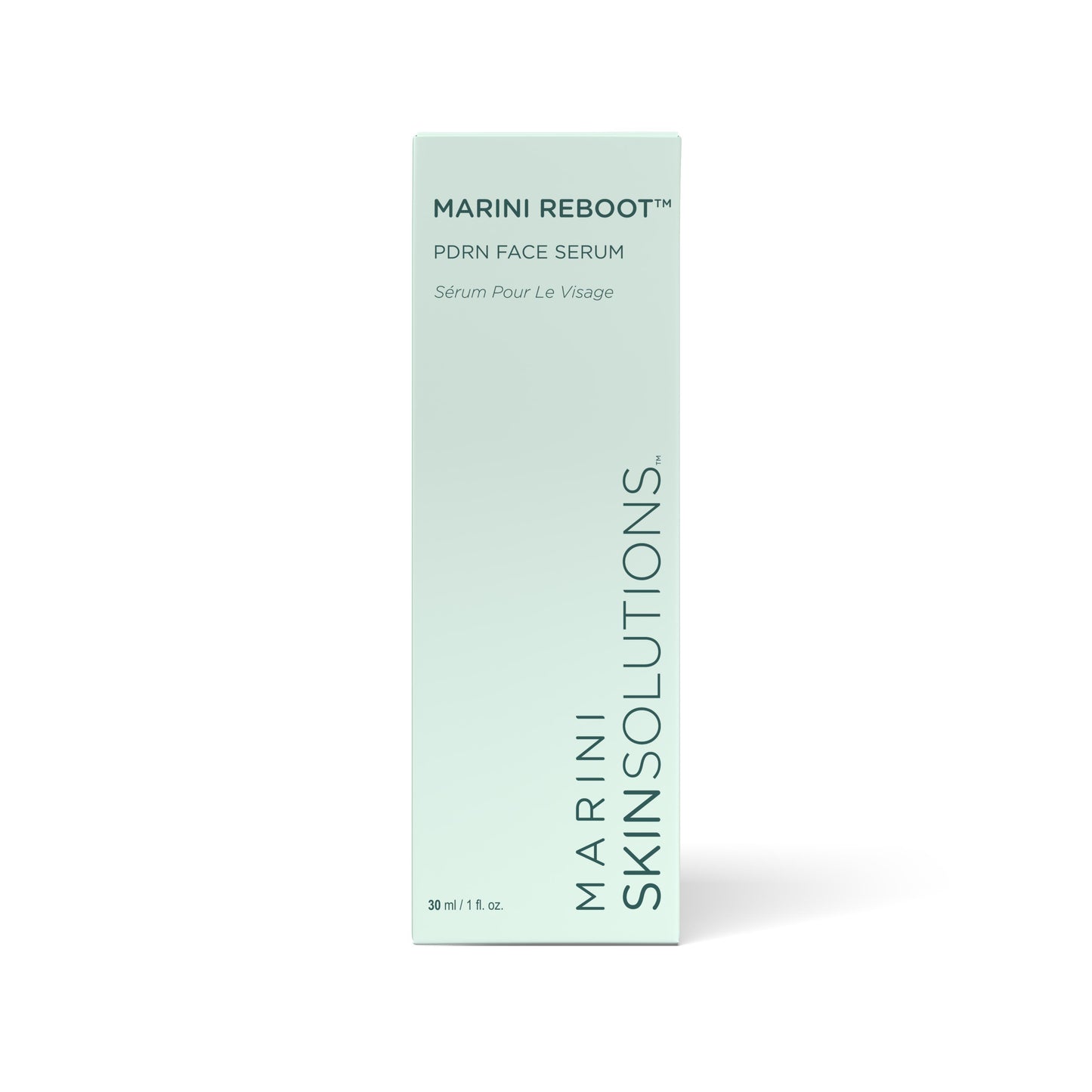 Marini Reboot PDRN Face Serum packaging on a white background