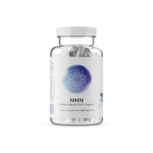 InfiniWell NMN dietary supplement bottle on a white background