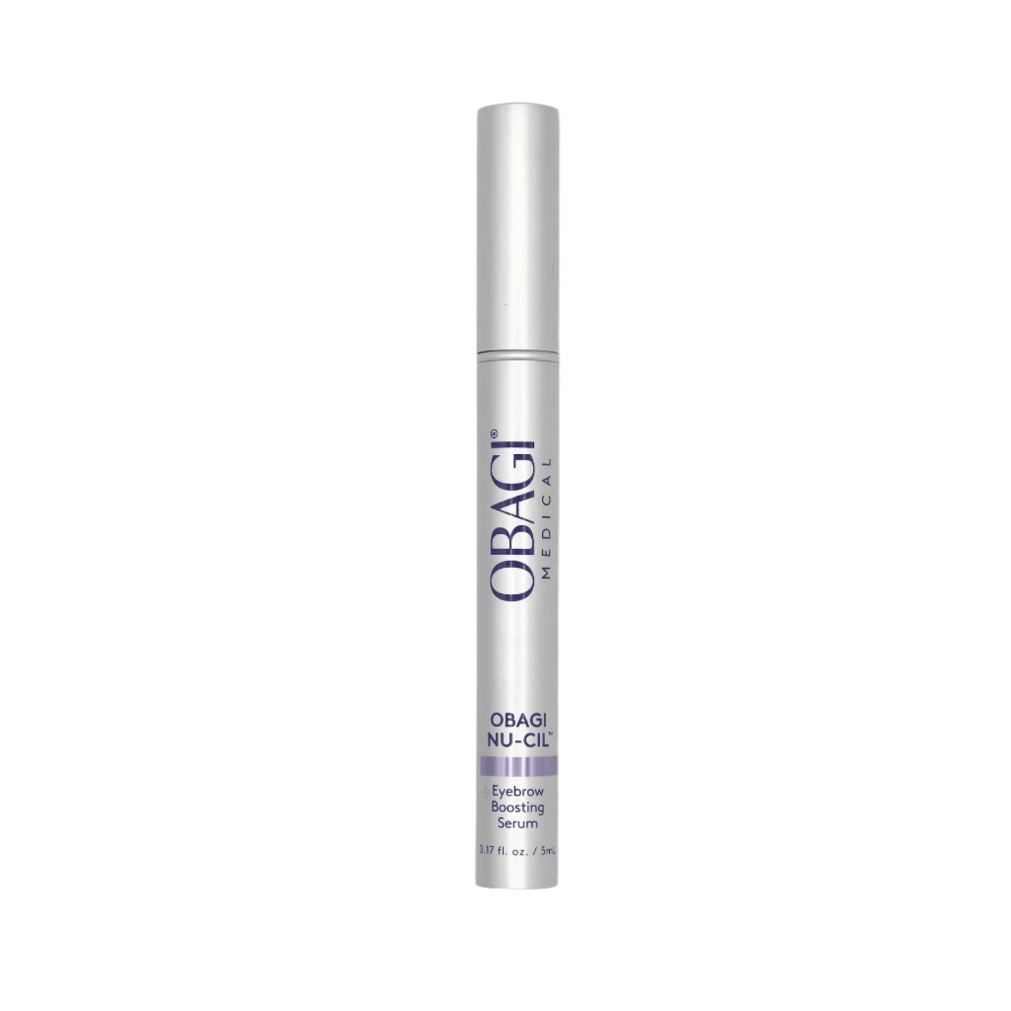 Obagi Nu-Cil eyebrow boosting serum on a gray background