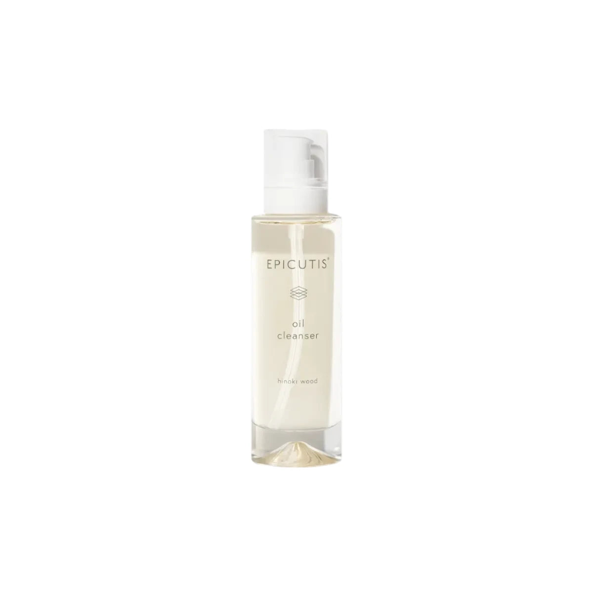 Epicutis oil cleanser bottle on a white background
