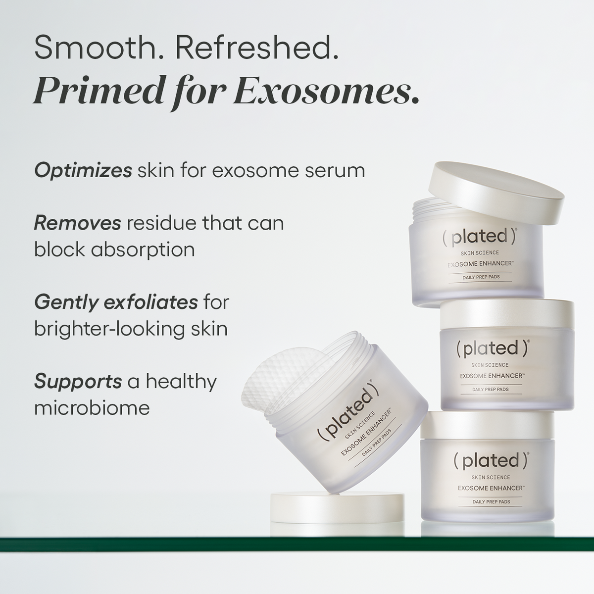 Plated Skin Science Exosome Enhancer Daily Prep Pads