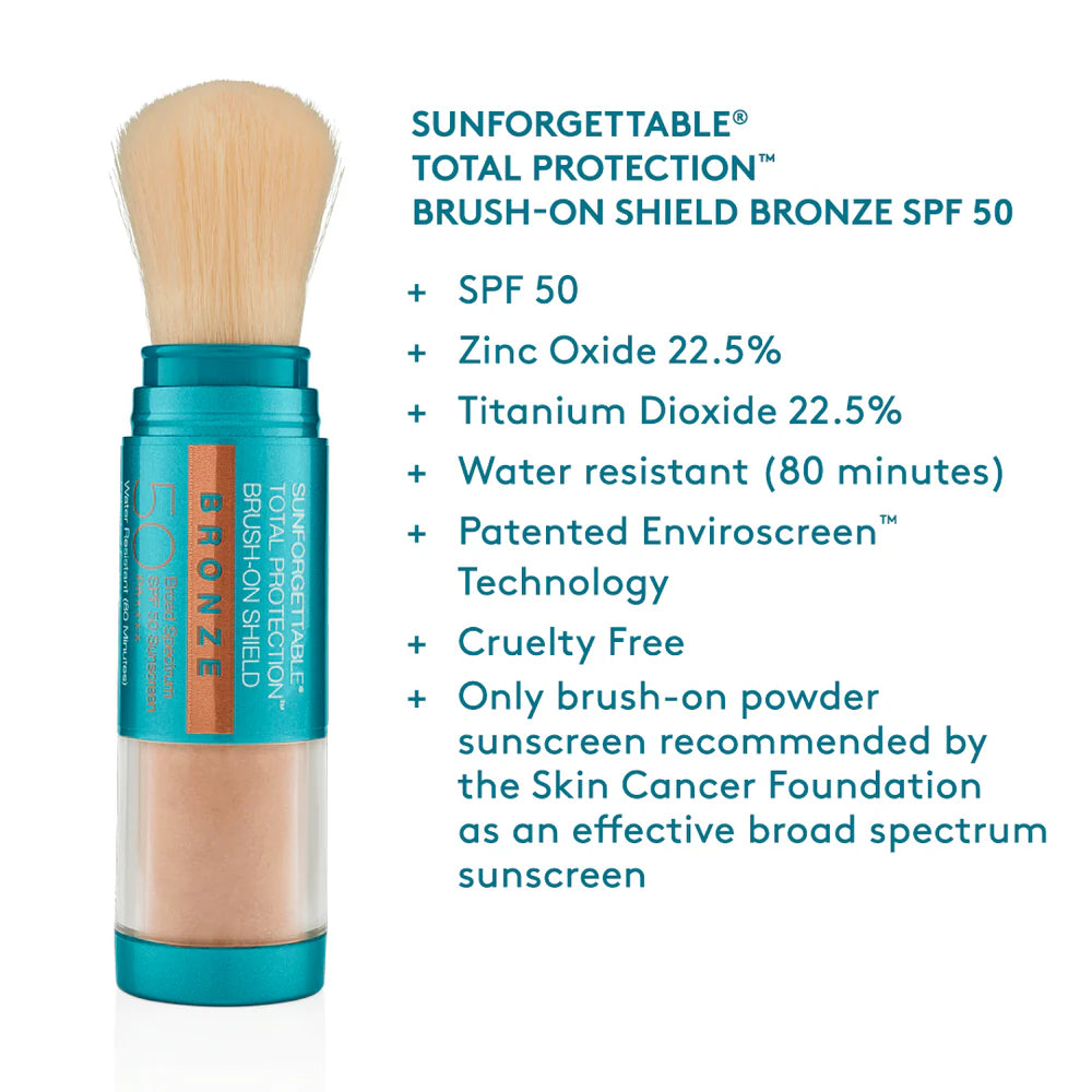 Colorescience Sunforgettable Total Protection Brush-On Shield Bronze SPF 50 Brush On Sunscreen Colorescience