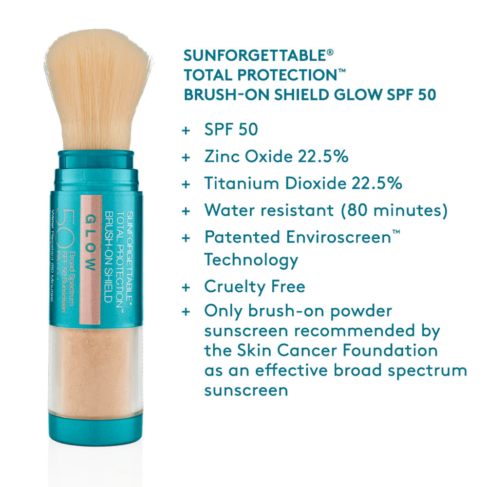 Colorescience Sunforgettable Total Protection Brush-On Shield Glow SPF 50 Brush On Sunscreen Colorescience