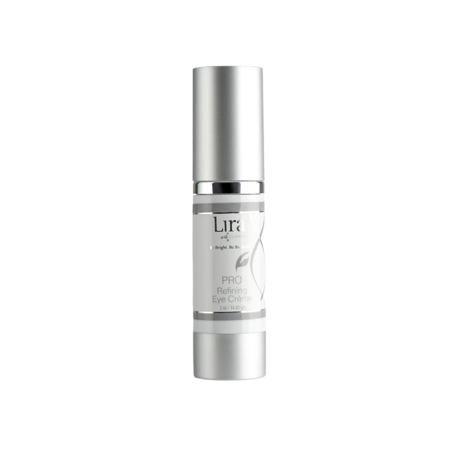 Lira eye cream bottle on a white background