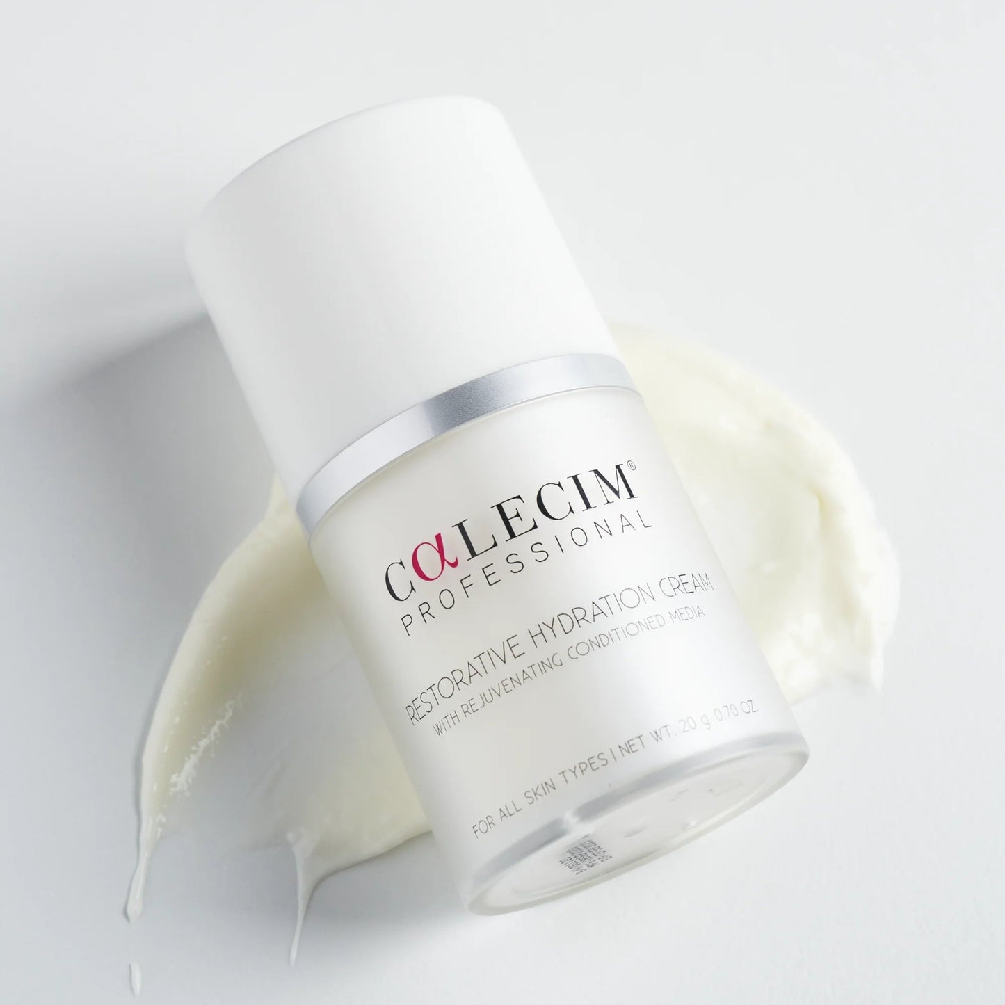 Calecim Professional Restorative Hydration Cream jar on a white background
