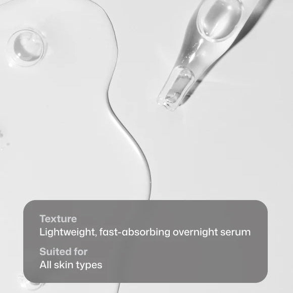 Skincare serum bottle with dropper on a light gray background