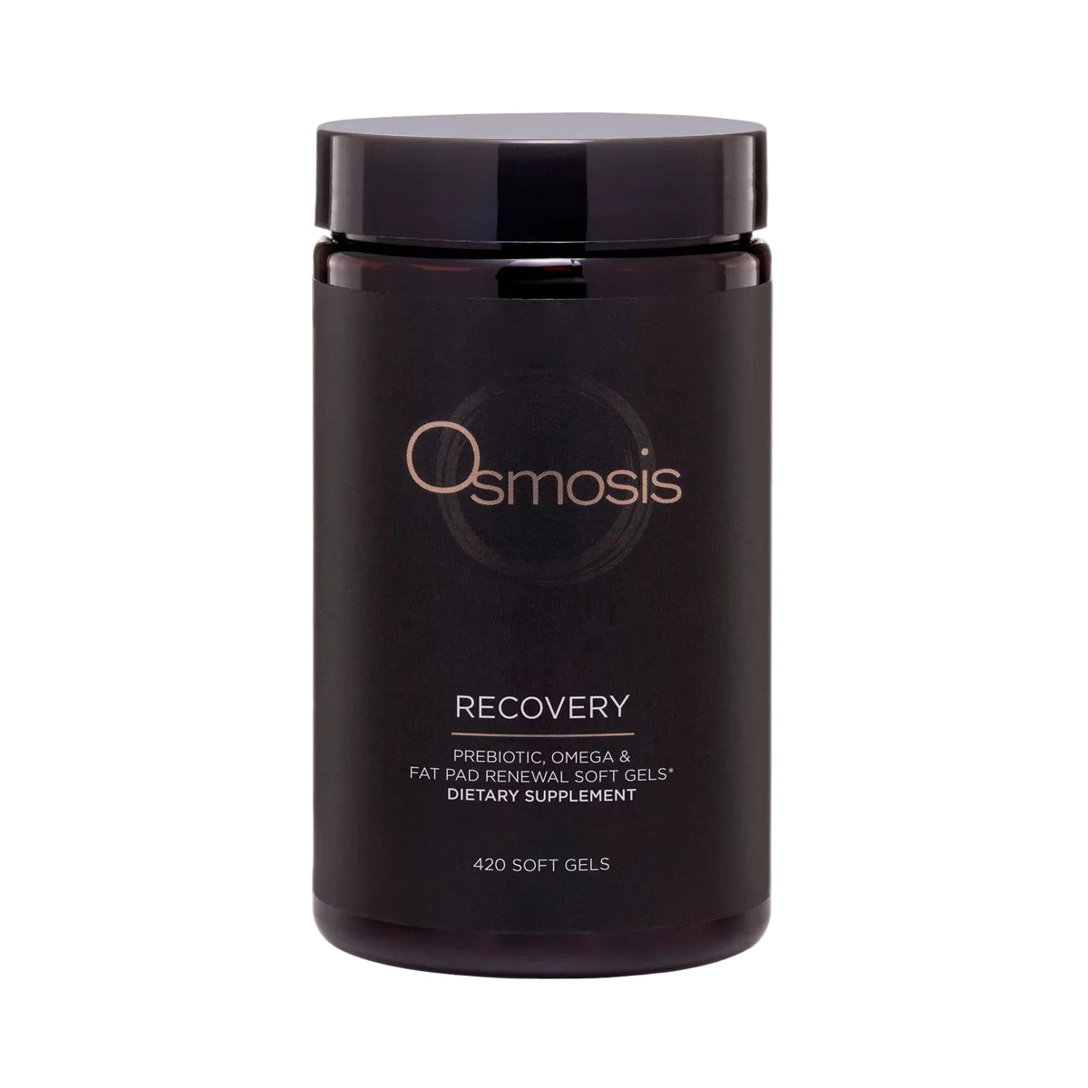 Osmosis Recovery Gel Caps black bottle on white background