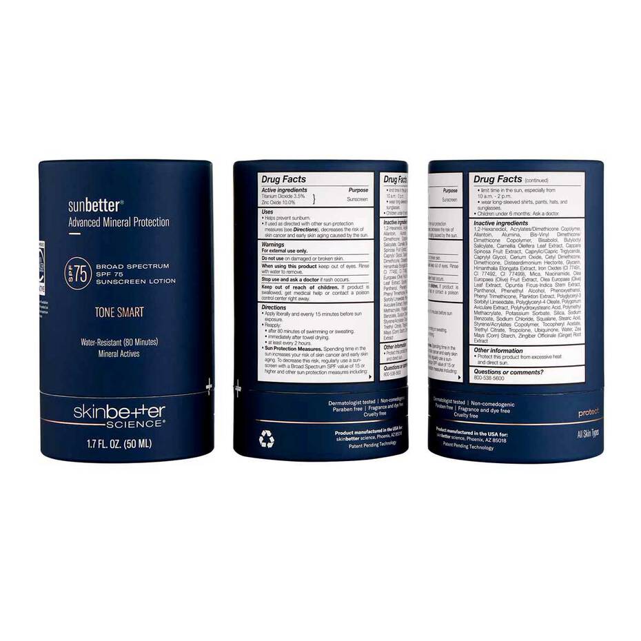 Skinbetter Science sunbetter TONE SMART SPF 75 Sunscreen Lotion