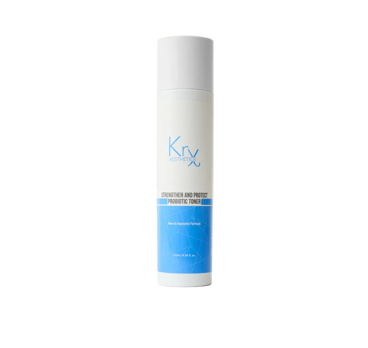 KrX Aesthetics Strengthen + Protect Probiotic Face Toner on white background