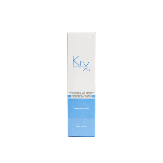 KrX Aesthetics Strengthen + Protect Probiotic Face Wash on white background