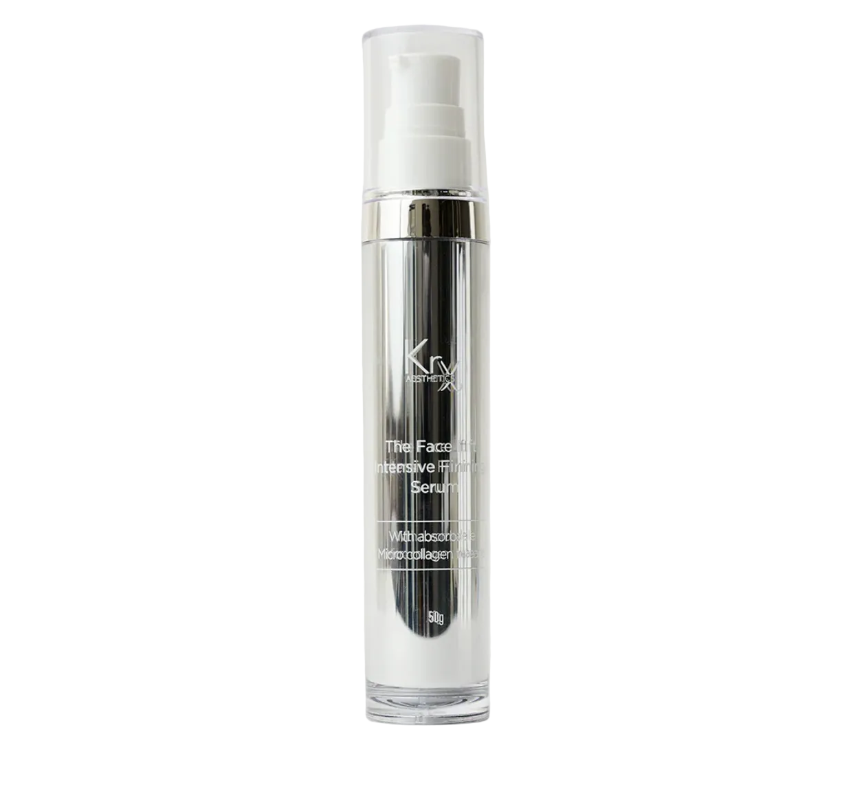 KrX Aesthetics The Face Lift Intensive Firming Serum on white background