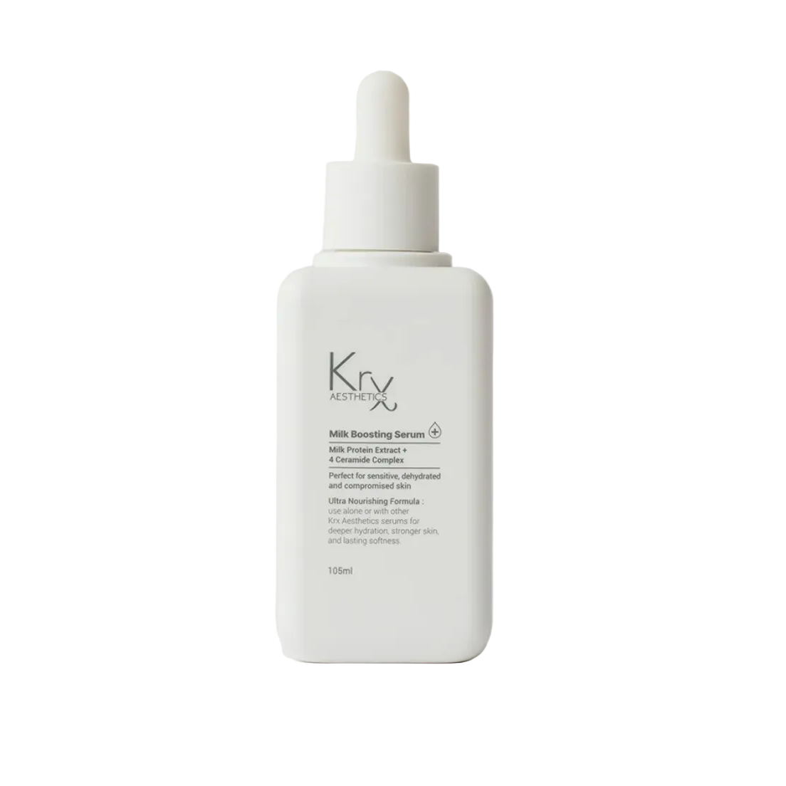 KrX Aesthetics Milk Boosting Serum on white background