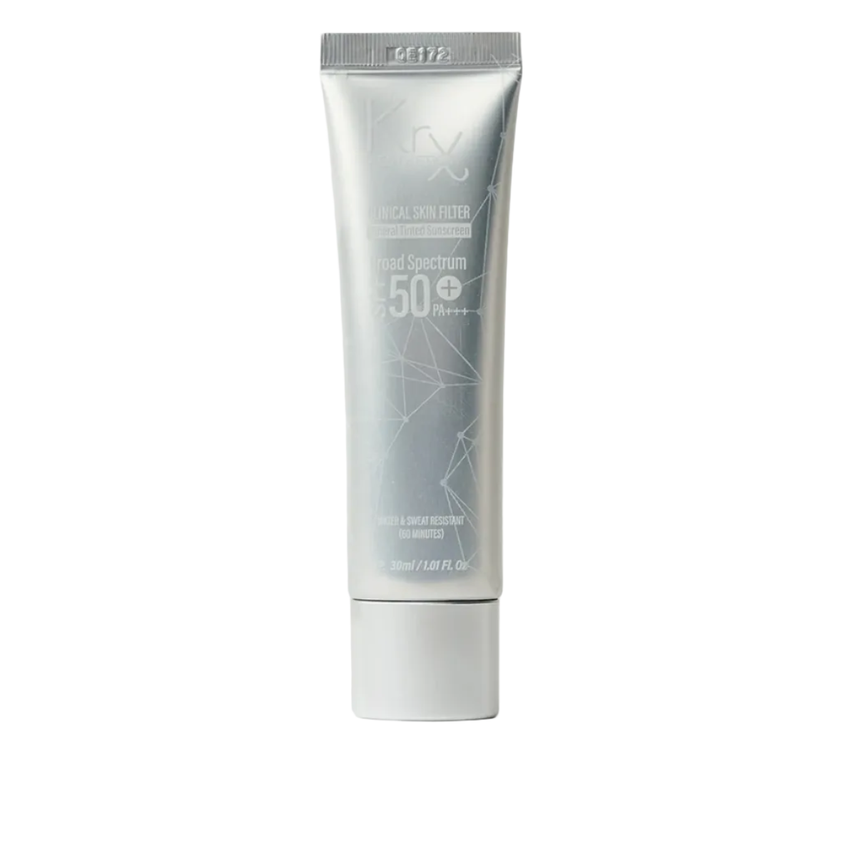 KrX Aesthetics Skin Filter Tinted Sunscreen SPF 50 PA+++ on white background