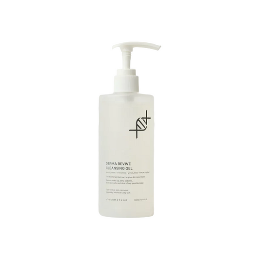 Bottle of Dermathod Revive Cleansing Gel on a white background