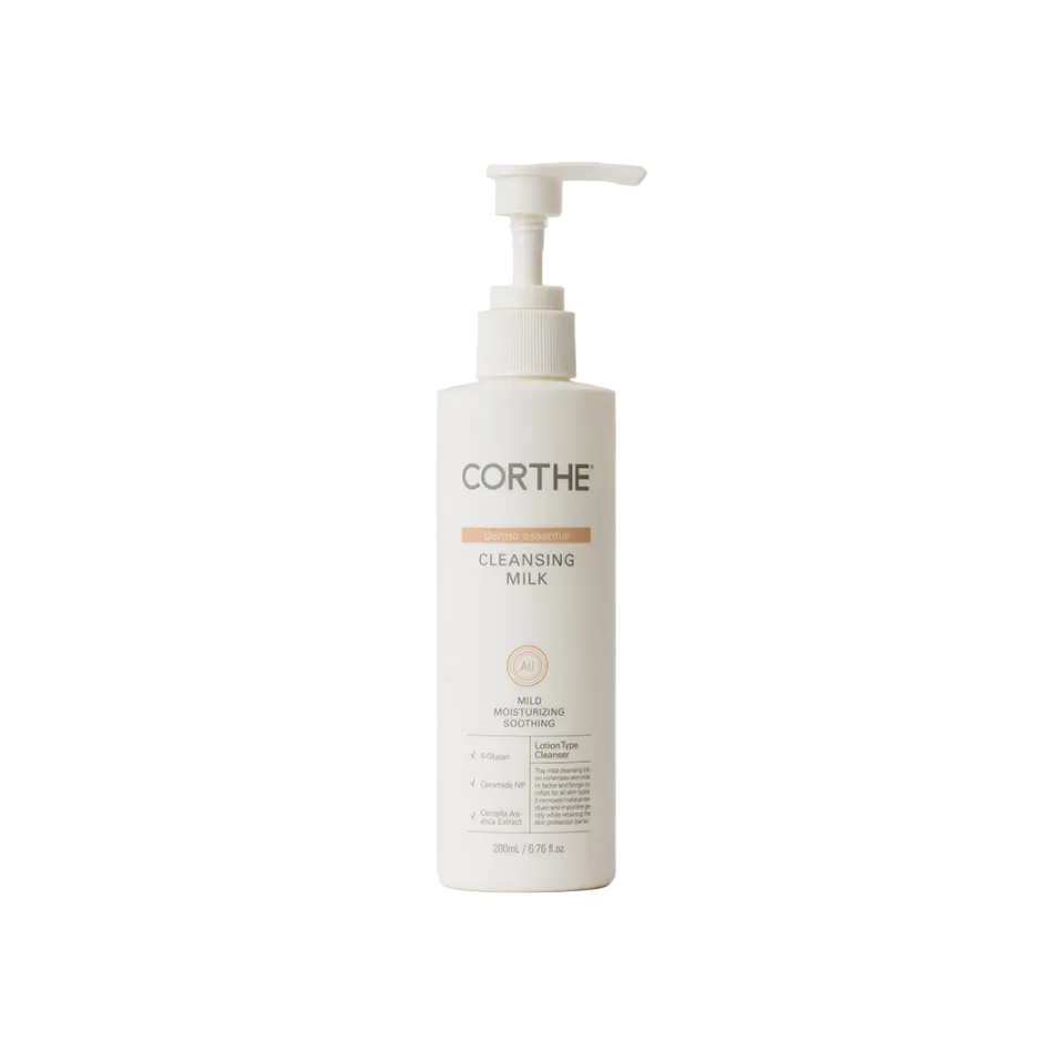 Corthe Dermo Essential Cleansing Milk on white background
