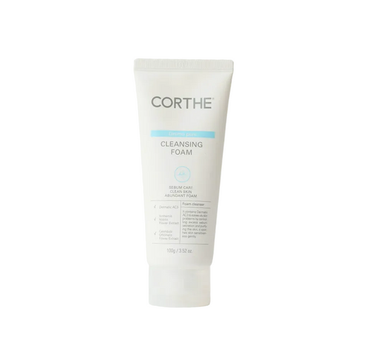 Corthe Dermo Pure First Aid Cleansing Foam on white background