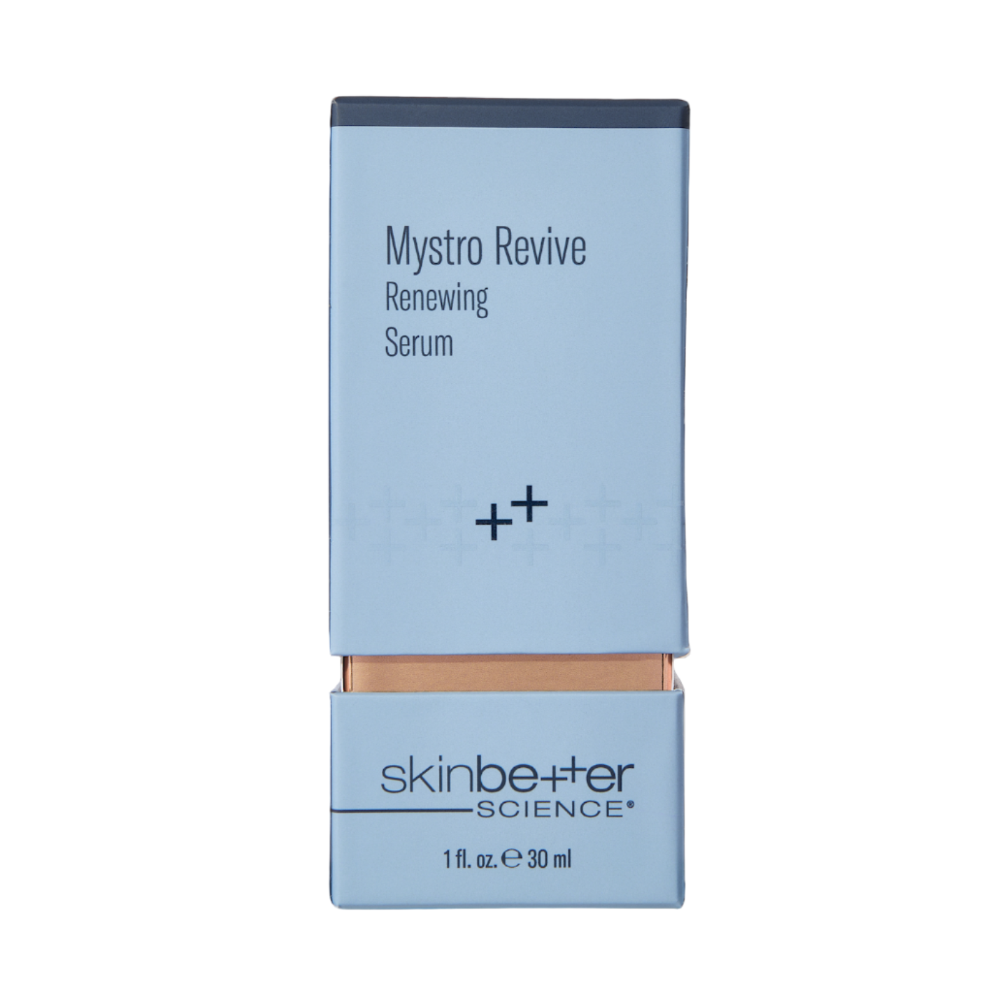skinbetter science Mystro Revive Renewing Serum packaging on a gray background
