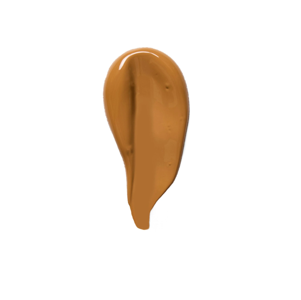 Brown makeup swatch on a white background